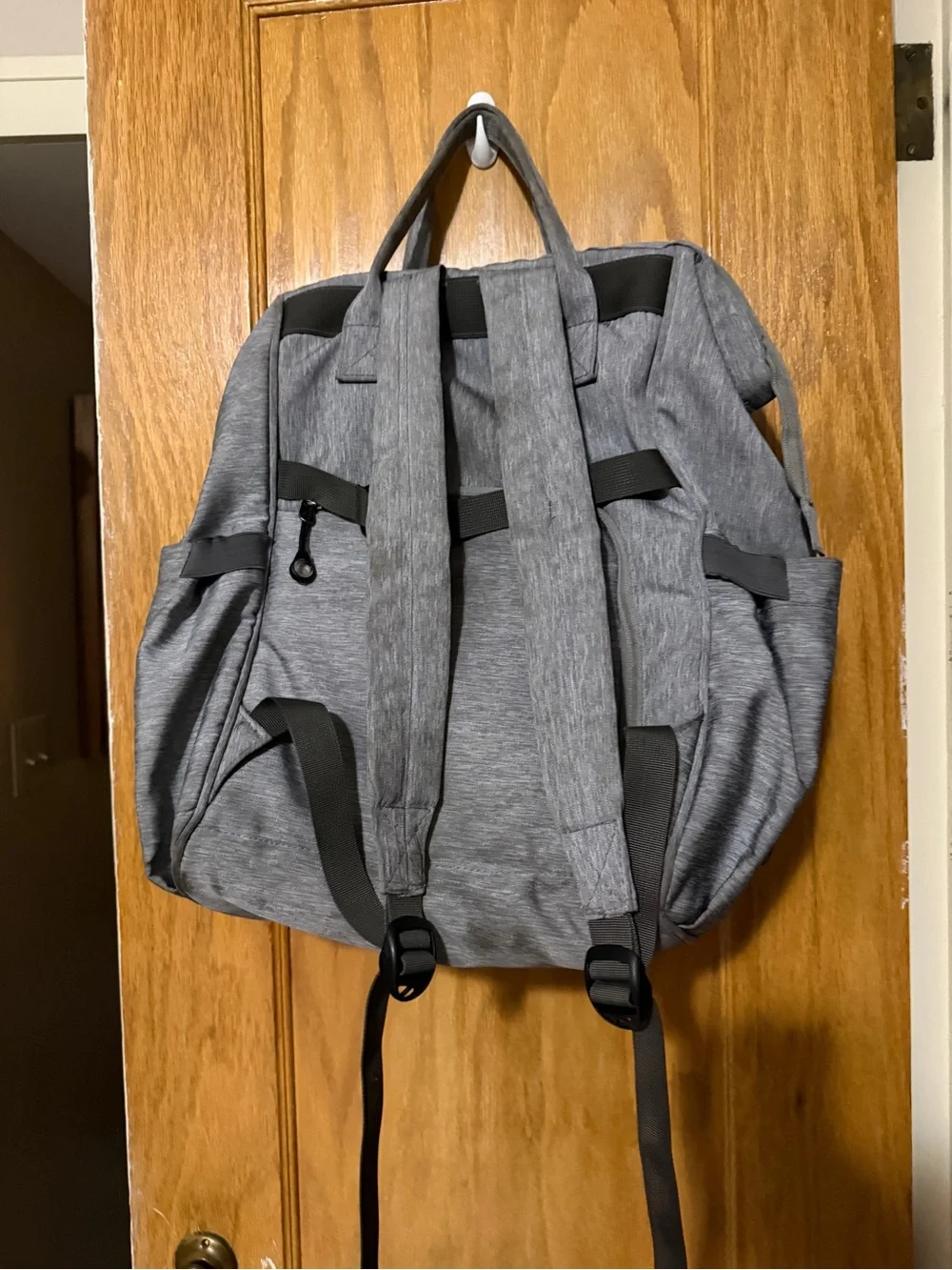 POSO Diaper Bag Backpack for Baby Care, Large Gray Tote Bags
